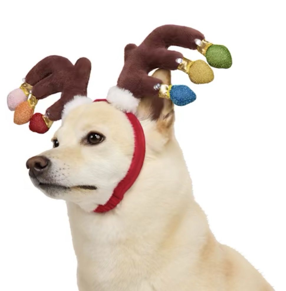 Pet Holiday Reindeer Antler Headband π