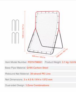 Baseball/Softball Rebound Pitching Net