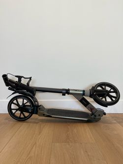 Oxelo Town 7 Susp 200mm Folding Kick Scooter Suspension Hand Brake Black Gray