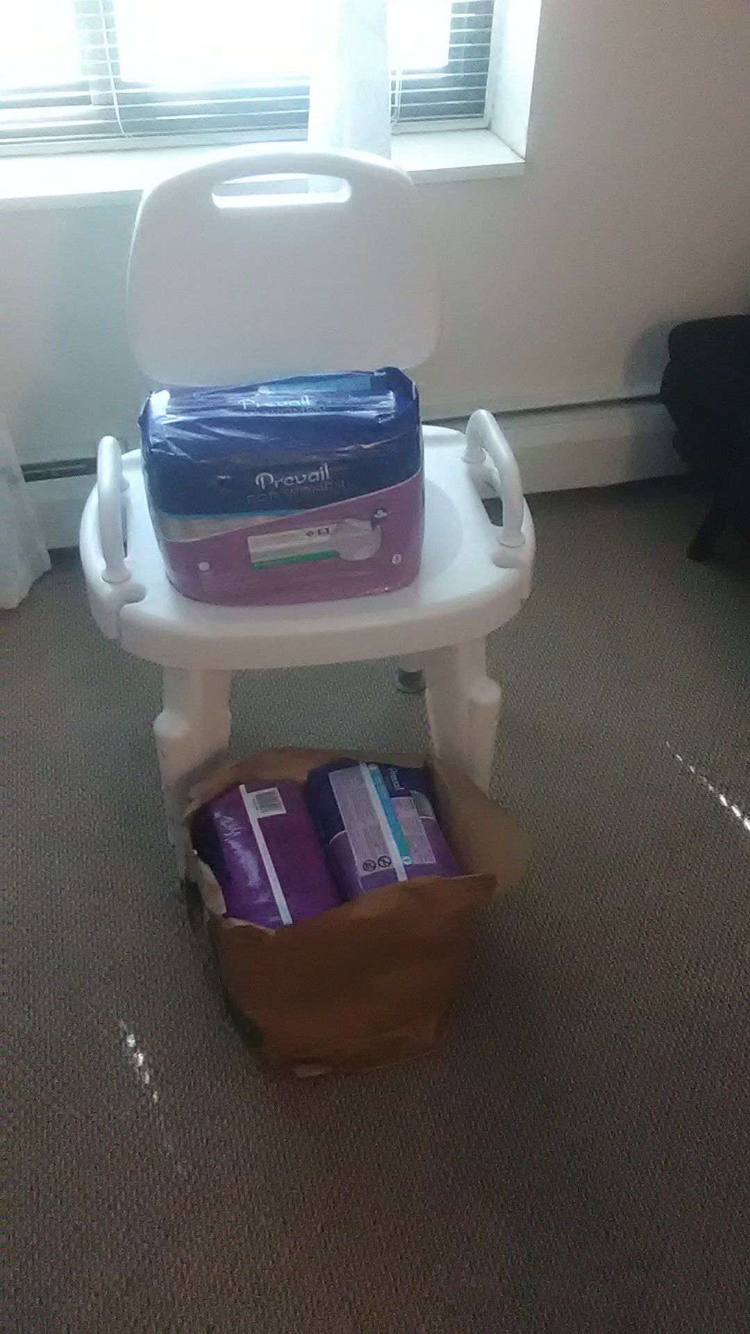 Chair and diapers