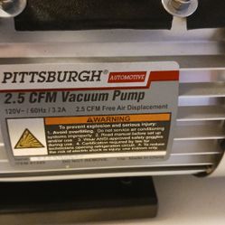 Pittsburgh 2.5 Cfm Vacuum Pump
