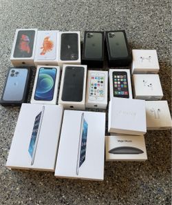 Bundle of Original Apple Empty Boxes / IPhone, Apple Watch. EarPod, IPad, Mouse