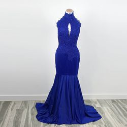 New Sz10 Royal Blue Mermaid Evening Dress