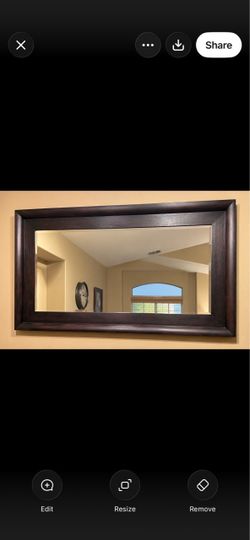 Oversized 72” x 42” Wood-Framed Wall Mirror