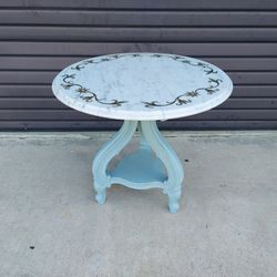 Vintage Italian Marble Top Side Table. 