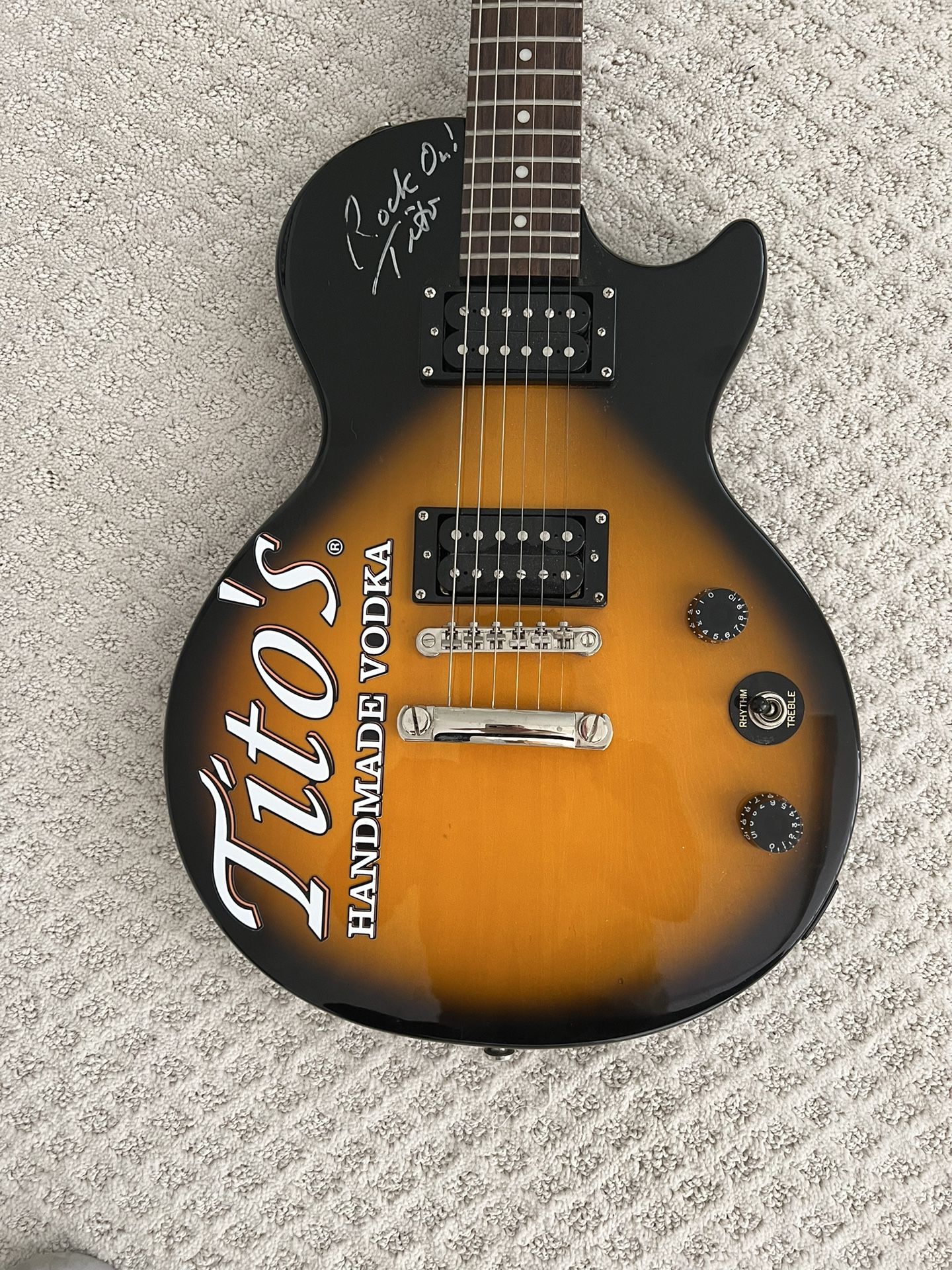 Rare Vintage Epiphone Special II RH Electric Guitar Sunburst Signed Tito's Vodka
