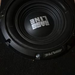 Alpine SWA-10S4 10" 750 Watts Peak 250 Watts RMS 4-Ohm Bass Line Series Car Subwoofer With Box