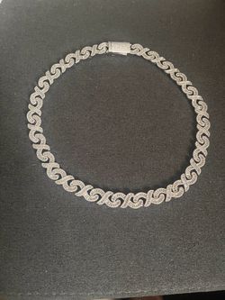 Cuban chain rhodium beautiful necklace