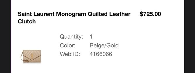 Ysl Beige And Gold Brand New Never Open