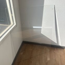 Tempered glass chair mat for office desk – 46” x 36”