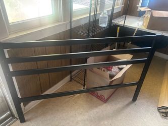 Queen bed frame flat black