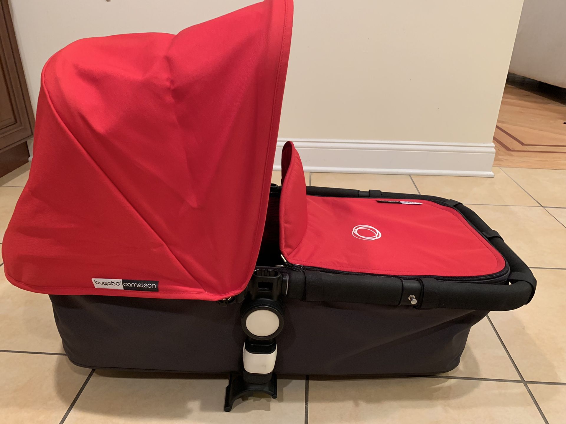 Bugaboo Cameleon stroller with Chicco car seat and bugaboo adopter
