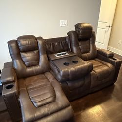 Power Dual Reclining Couch Sofa