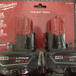 Milwaukee M12 3.0 Batteries 