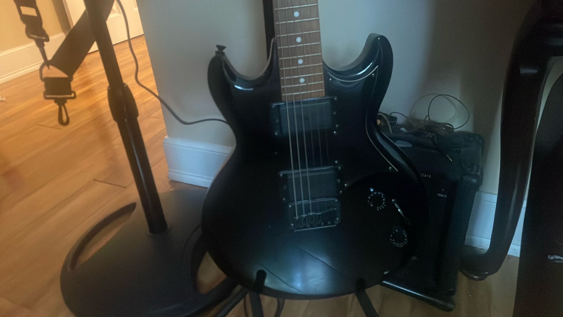 Electric Guitar With Amplifier