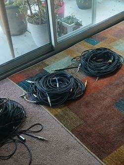 Mic xlr cables, instrument cables and speakers cables