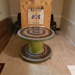 Custom Beer Cap Resin Table.
