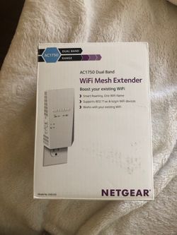 Netgear AC1750 Dual Band WiFi Mesh Extender Model: EX6250