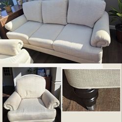 Ethan Allen 2 Piece Sofa Set 