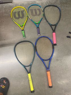 Lot of 5 Used Tennis Rackets