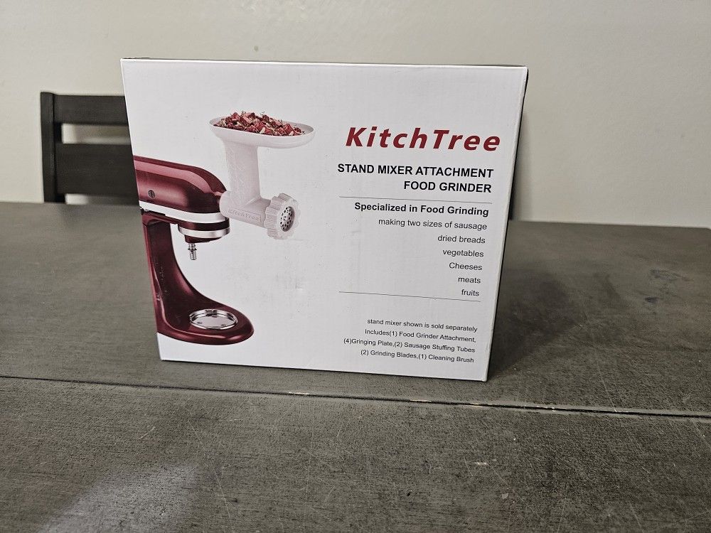 Kitch Tree Stand Mixer Attachment - Meat/Sausage Grinder for Kitchenaid Stands