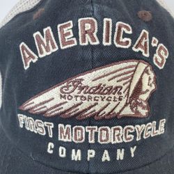 America’s First Indian Motorcycle Company Trucker Hat Snapback Mesh Cap Brown Jordan 
