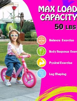 Hoverheart Dinosaur Balance Bike, No Pedal Kids Toys Baby Balance Bike Child Push Along Walking Bike (Pink)
Brand new in box 🎁