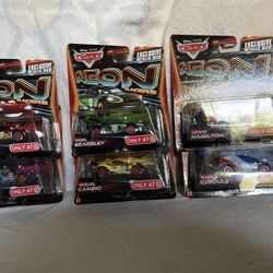 Disney Pixar Cars 2013 Neon Racers Die Cast Legends NIB NIP COMPLETE SET