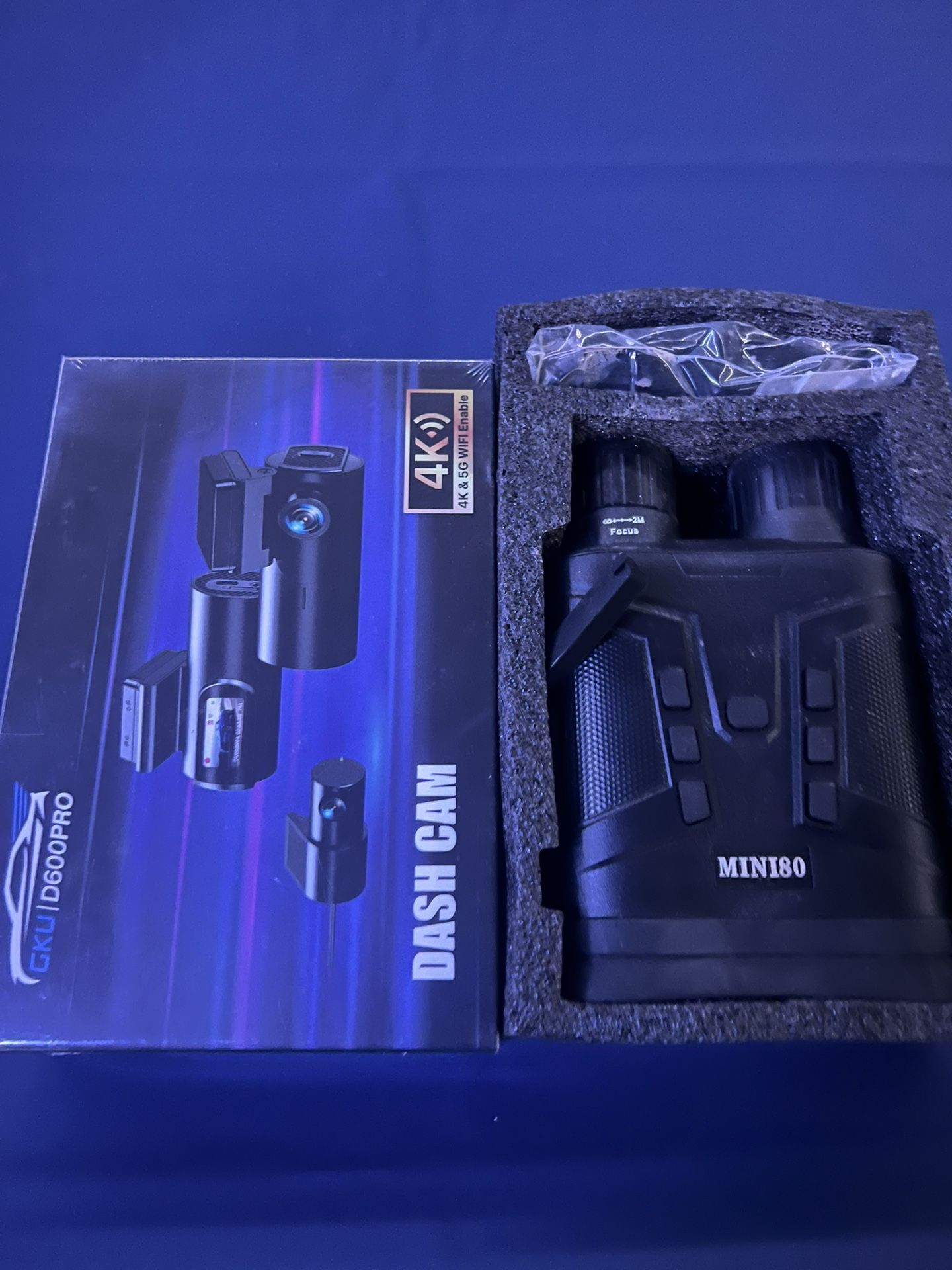 Front And Rear Back Up Cameras Plus Night Vision Binoculars