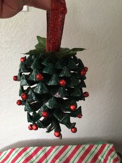 Mini- Christmas stockings /pinecone ornaments sale.