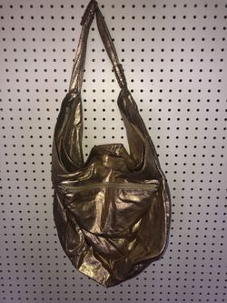 XL gold shimmery purse/bag