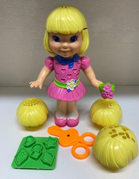 1991 Play-Doh HAIRDO DOLLY Make Her Hair Grow COMPLETE SET Vintage
