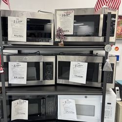 24” or 30” over the range microwave $179-379