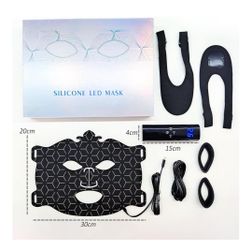 Bundle of 2 boxes Silicone LED Face Mask Light Therapy, Skin Care Mask, Portable, for Home Use