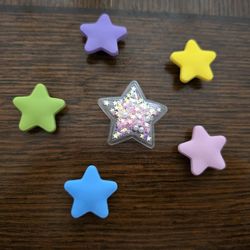 Lot Of 6 Star Shoe Charms 