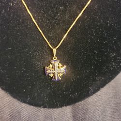Gold And Diamond Jerusalem Cross!