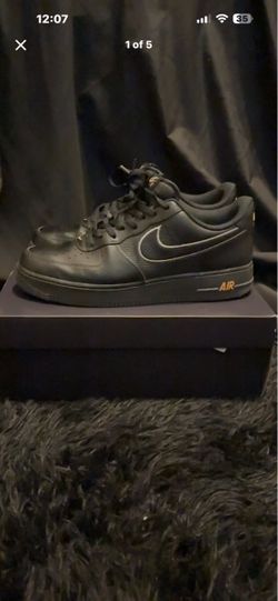 Nike Air Force 1 Low Black Gold Sneakers