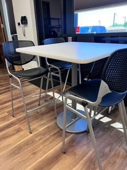 Bar Height Corporate Break Table & 4 Chairs