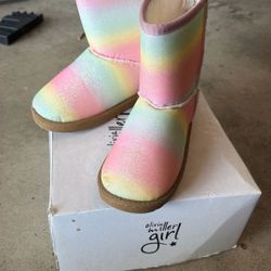 Olivia Miller Girl Rainbow Boots (Youth Size 5)