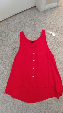 Red crop top blouse