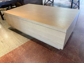 NEW! ARTICLE Leif 47″ Storage Coffee Table – White Oak