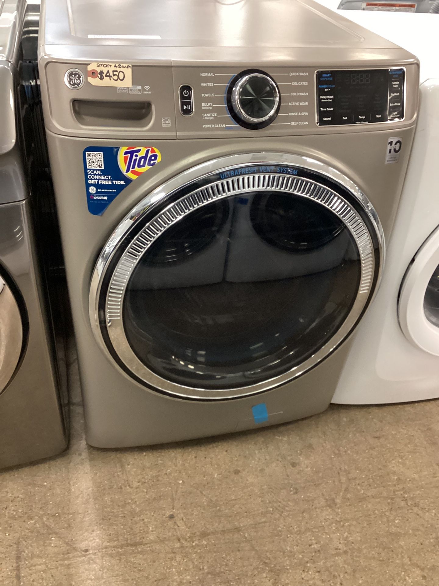 GE Smart 4.8 cu.ft. Front Load Washer With Ultra Fresh Vent System