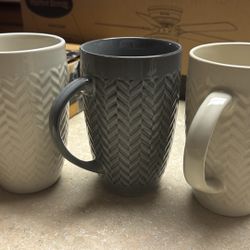 3 Tall Coffee Mugs