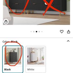 Black Fluted Dresser