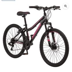 Mongoose Excursion Mountain Bike, 24-inch wheel, 21 speeds, black
