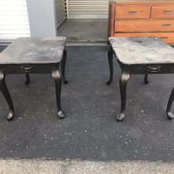 Wood End Tables With Drawers Going Cheap 