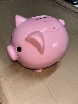 Coin counting pink piggy bank working