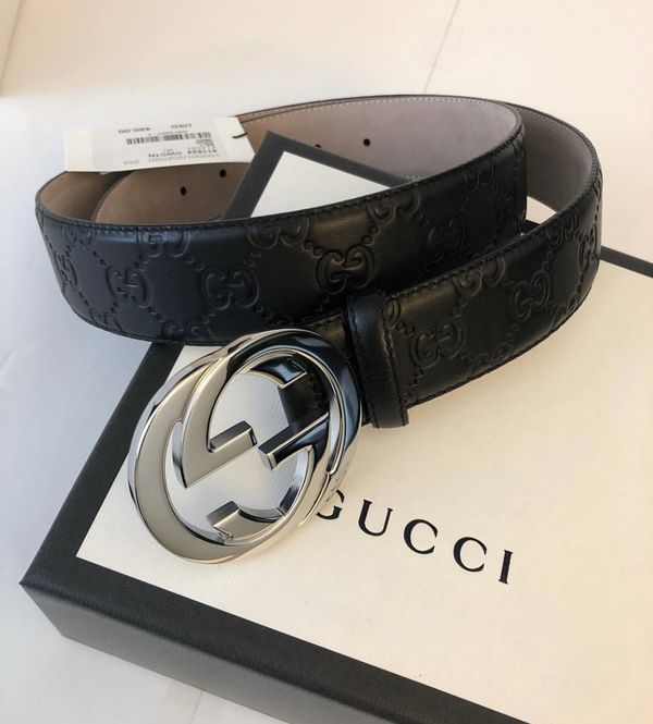 Gucci black leather belt silver buckle for Sale in Brooklyn, NY - OfferUp