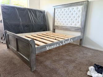 Queen Solid Wood Bed Frame $660
