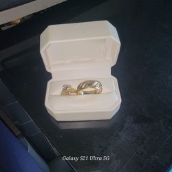 Wedding Rings 2 Pieces Lady Set Whit A Man Ring 